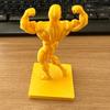 3D Printed Muscle Man Figurine Funny Golden Bodybuilding Man Figure Collectible Muscular Male Desktop Sculpture for Fitness Men