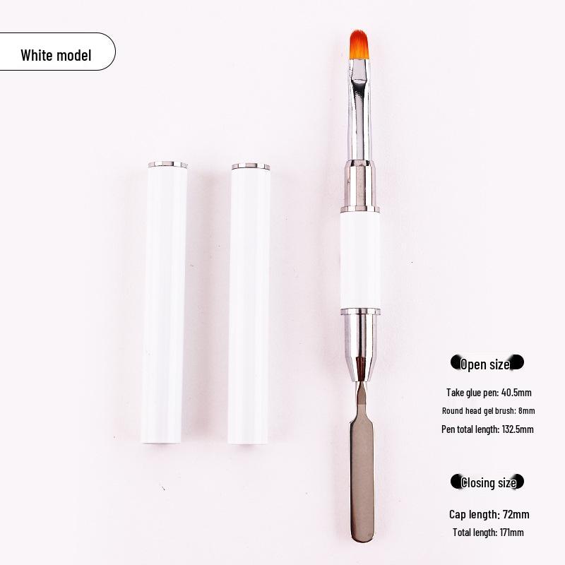 Double-Ended Nail Art Pen Set: Gel Picker, Steel Pusher, Embossing & Color Mixing Stick with Phototherapy, Round Head, Line Drawing & Ombre Tools