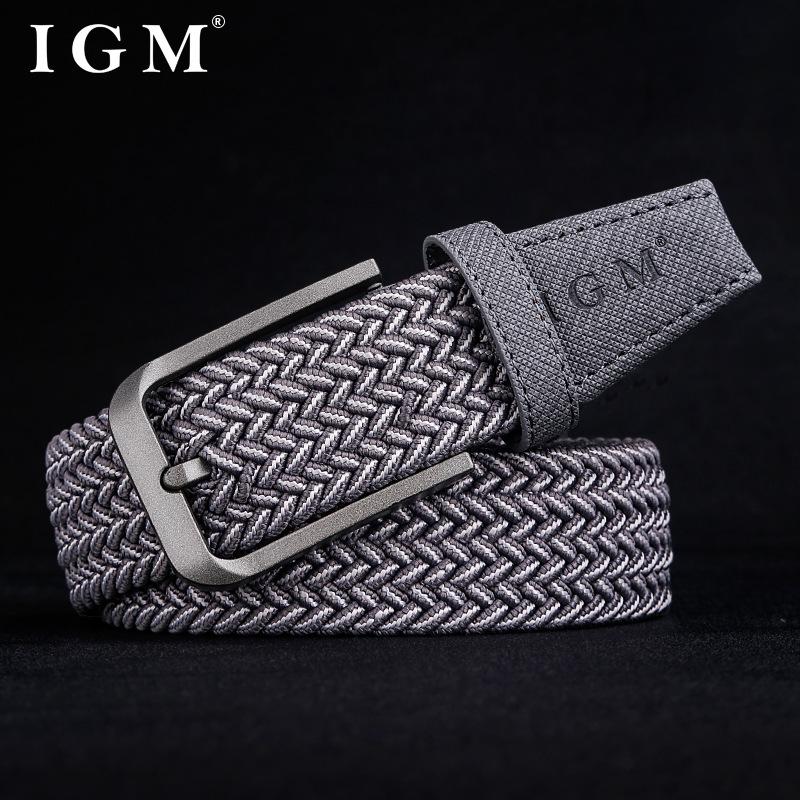 

Men s canvas woven belt, non-porous elastic belt, male students and young people s leisure military training belt tide 125