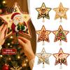 Unique Christmas Tree Accessories DIY Topper Star Kit with Faux Pearl & Rhinestone Materials, Santa Snowman Reindeer Festive Home Ornament Making