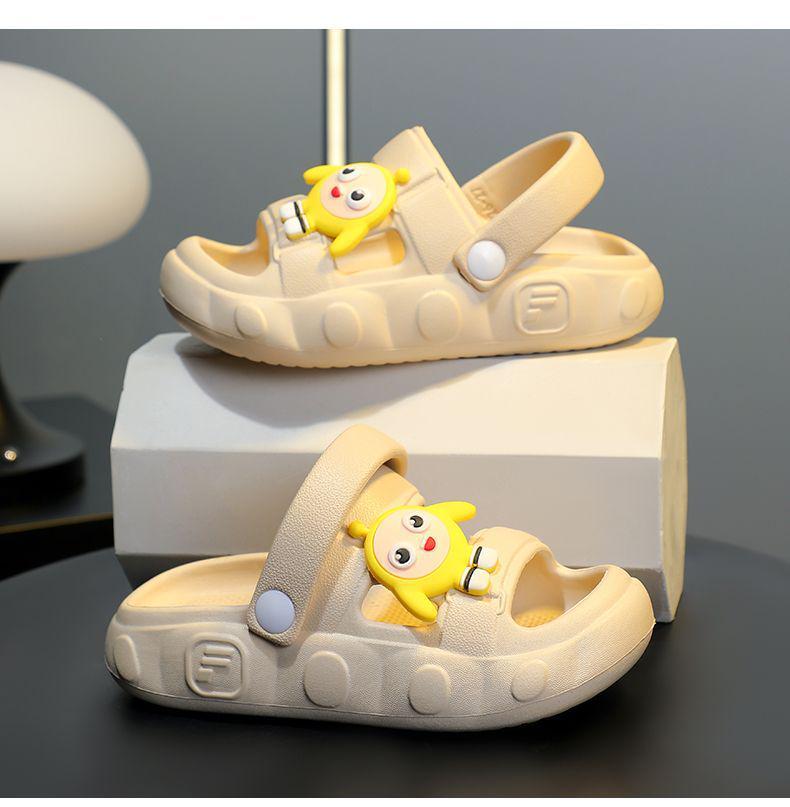 Children's Cartoon Summer Sandals: Non-slip, Squishy, Two-way Beach Shoes for Toddlers (Boys).