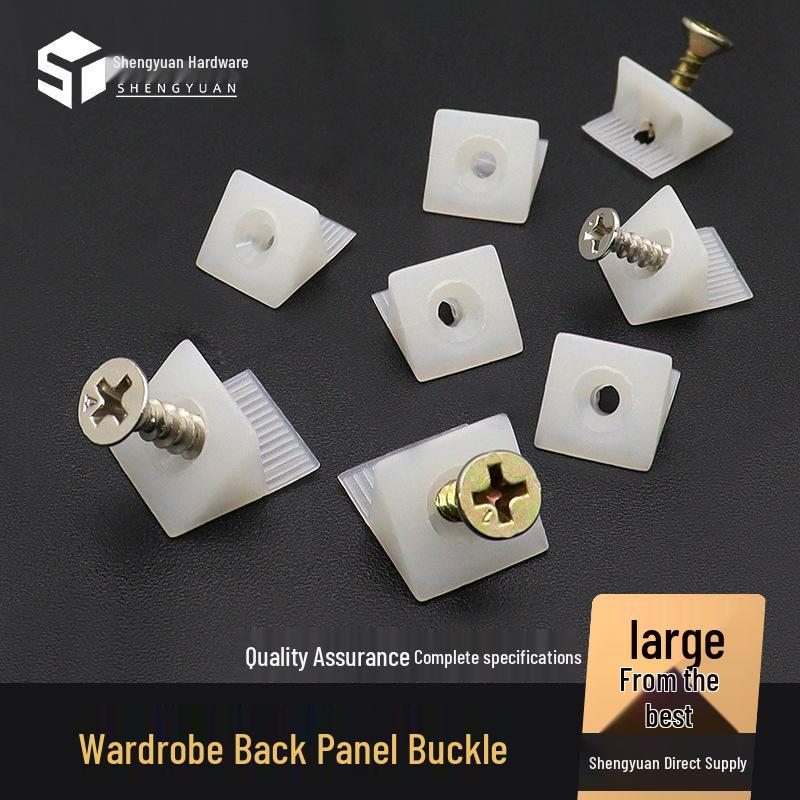 White Plastic Wardrobe Shelf Support Bracket for Wood Panel
