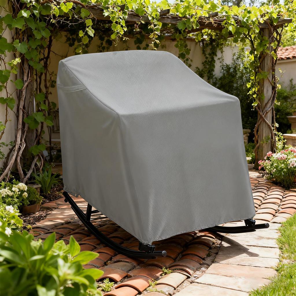 Rocking Chair Slipcover Windproof Adjustable Furniture Protector Covers For Garden Yard Farm Lawn Courtyards Balcony