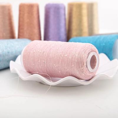 50g/gomitolo/1800M Filato Glitter Compagno Paillettato Filo Dorato per Maglia Uncinetto Filo Metallico per Uncinetto Maglia