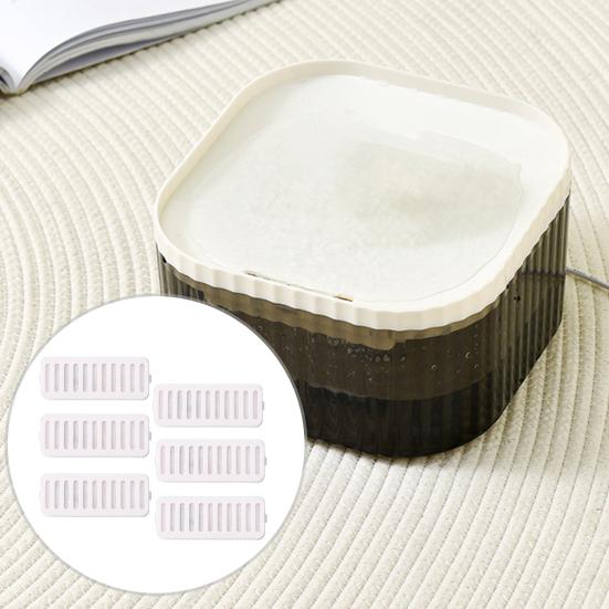 6 Pcs Cat Water Fountain Replacement Filters High-density Microporous Filter Mesh