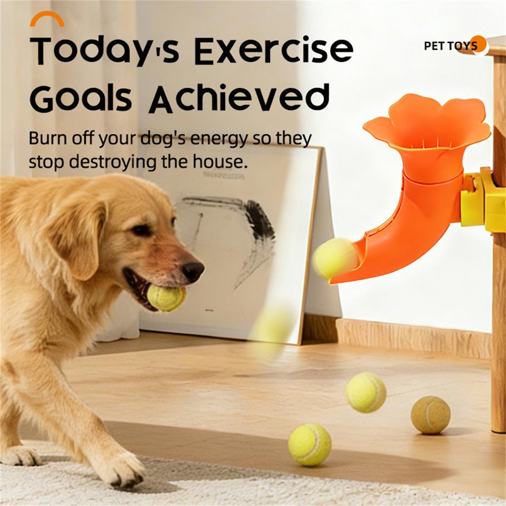 Vine Interactive Dog Toy – IQ Training & Self-Playing Tennis Ball Dispenser For Boredom Relief