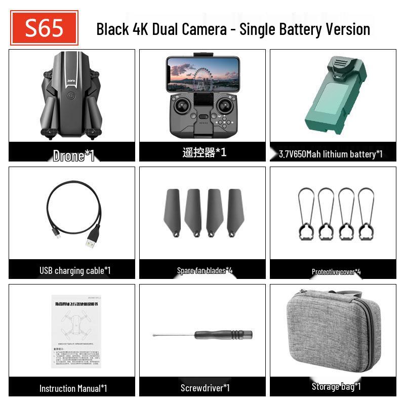 Mini S65 Dual Camera Indoor Drone with Stabilized Flight and Remote Control
