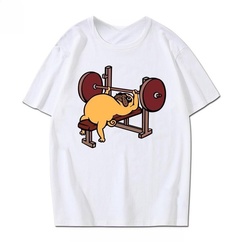 Gymnasium Fitness Short Sleeve T-Shirt Summer Trendy Basketball Sports Loose Cotton Crew Neck Top Summer Breathable Tees