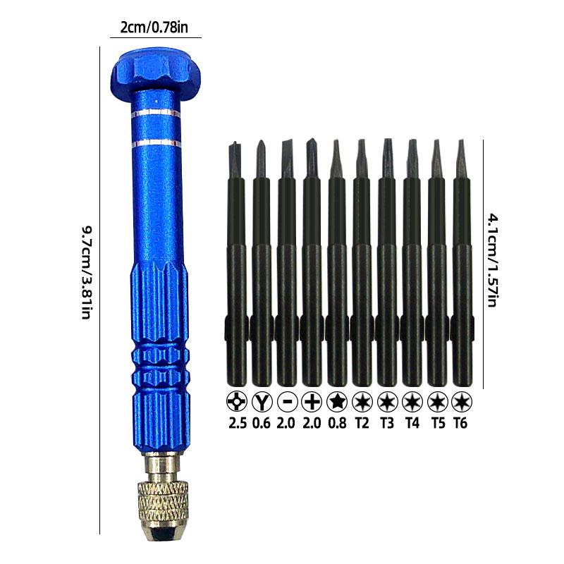 10-in-1 Precision Screwdriver Set for Mobile Phones,Notebooks,and Computers-Perfect for Small Maintenance and Disassembly