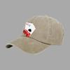 Baseball Caps Men Women Vintage Washed 100% Cotton Dad Hat Funny Poker Pattern Print DIY Team Logo Snapback Cap Hip Hop Hat
