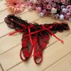 Erotic Panties  Lingerie Temptation Embroidery Transparent Thong Lace Bow Low Waist Erotic Underwear for Sex Ladies G-string