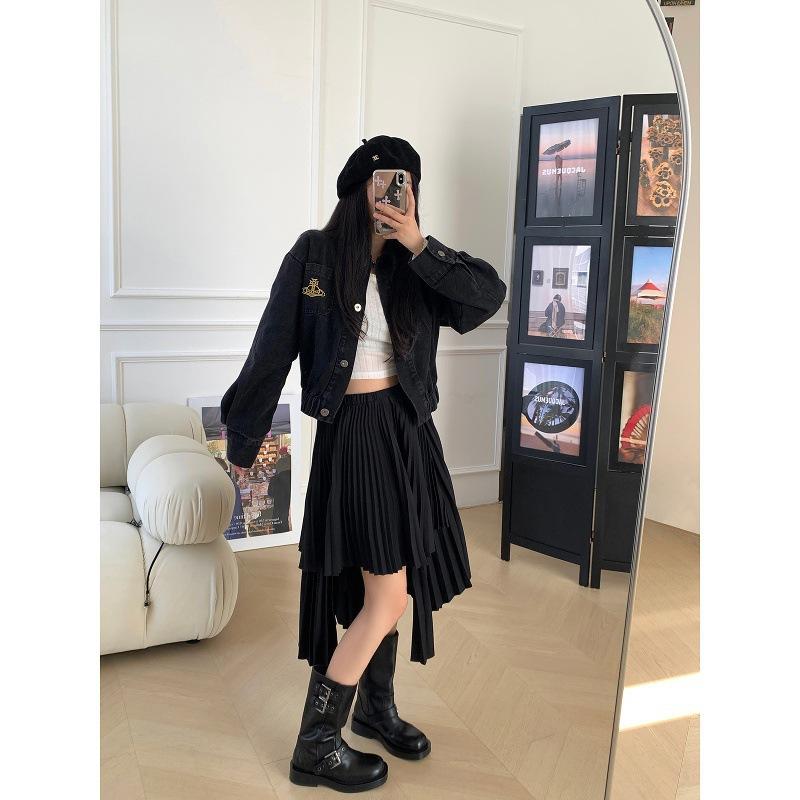 Sheepskin version~ 2025 new thin buckle short boots women's spring and autumn thick-soled thin boots leather versatile knight boots