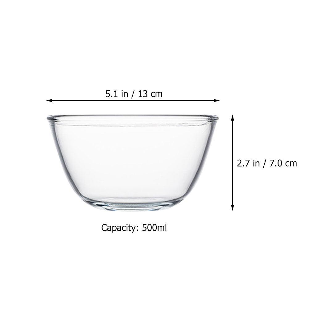 Glass Bowl Large Transparent Multipurpose Serving Dish Mixing Salad Fruit Bowl for Home Bar Restaurant Tableware