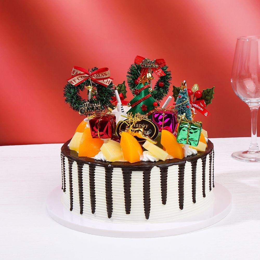 Party Supplies Xmas Tree Decor Christmas Cake Decoration New Year Xmas Cake Decor Christmas DIY