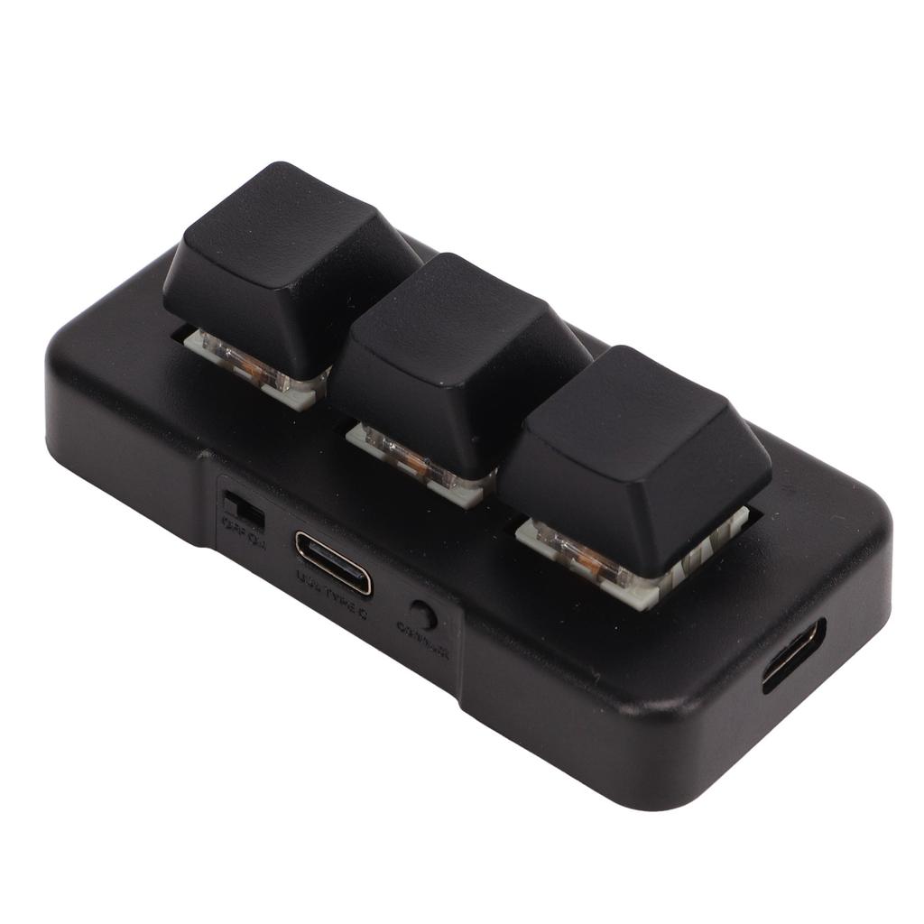 Mini 3-Tasten-Steuertastatur mit USB-Kabel Benutzerdefinierte Drehknopf-Tastatur Programmierung Makro-Tastenfeld