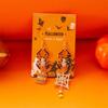 Orecchini Pendenti Asimmetrici Festivi a Zucca Comodo Accessorio per le Feste Perfetto per le Riunioni di Halloween