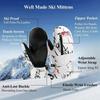 Professional Waterproof Ski Mittens Thermal Winter Snow Gloves for Adults Youth with Hand Warmer Pocket Windproof Cold Weather