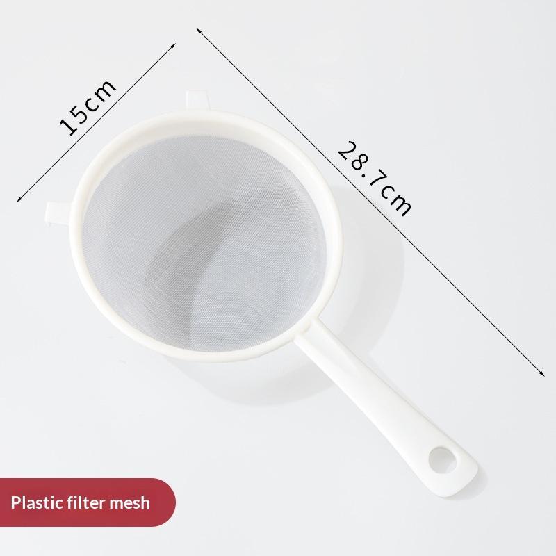 Ultra Fine Mesh Mesh Strainer With Handle Mini Plastic Colander Separation Net Food Juice Strainer Yogurt Mesh Sieve Kitchen Use