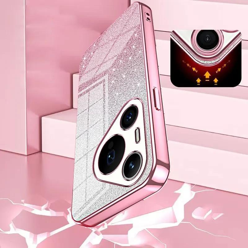 Bling Glitter Plating Silicone Case For Huawei P70 Pura 70 Pro Ultra Shiny Soft Back Cover
