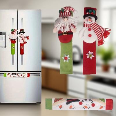 1 Set Christmas Kitchen Refrigerator Handle Covers - Interior Home & Refrigerator Decorations