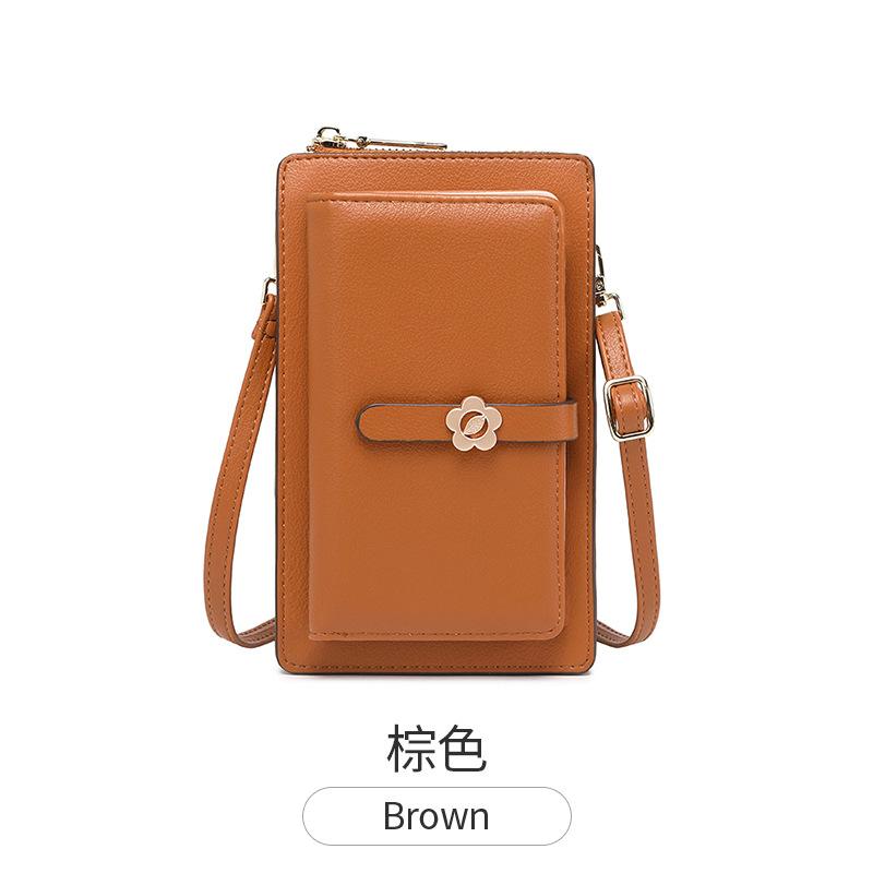 Touchscreen Schrägspan Handy Tasche Damen Neu Weiches Leder Vertikale Schulter Kleine Tasche Multifunktions Handy Geldbörse