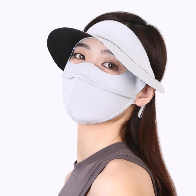 Ice Silk Full Face Sun Protection Mask with Brim
