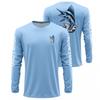 Mens Quick-Dry Fishing Shirt With Print UV Protection Breathable Long Sleeve Outdoor Sports