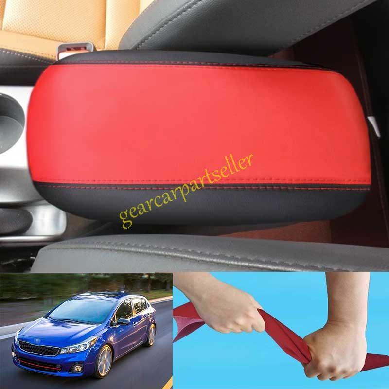 For Kia Forte K3 14-2018 Red Leather Center Console Armrest Lid Holster Trim
