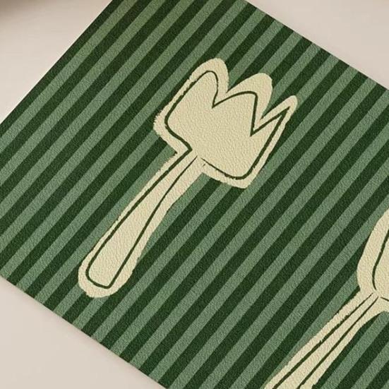 Placemat Soft Tough Non-Slip Heat Insulation Table Mat Oil-Proof Wipeable Easy