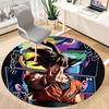1pc Goku, Saiyan Office Round Area Rug, Indoor Mat Suitable For Office,Bedroom Living Room Home Decor, Room Deco A0926206
