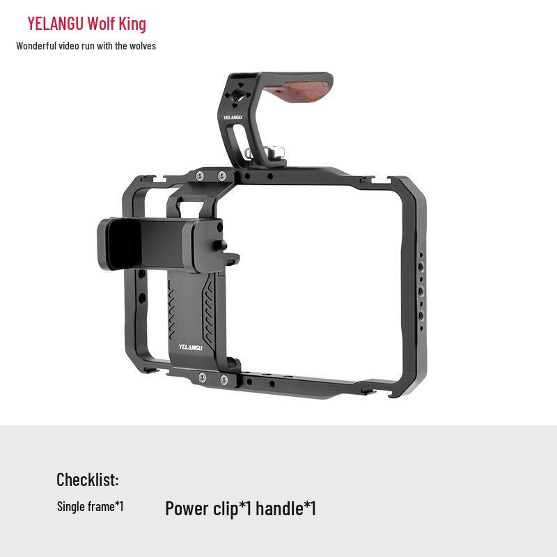 Dual Handle Handheld Universal Mobile Streaming & Photography Rabbit Cage Kit