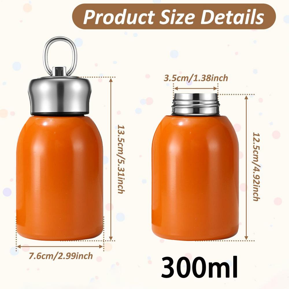 New High-value Mini Chubby Big Belly Cup 304 Stainless Steel Vacuum Thermos Cup Portable Carrying Ring Accompanying Cup