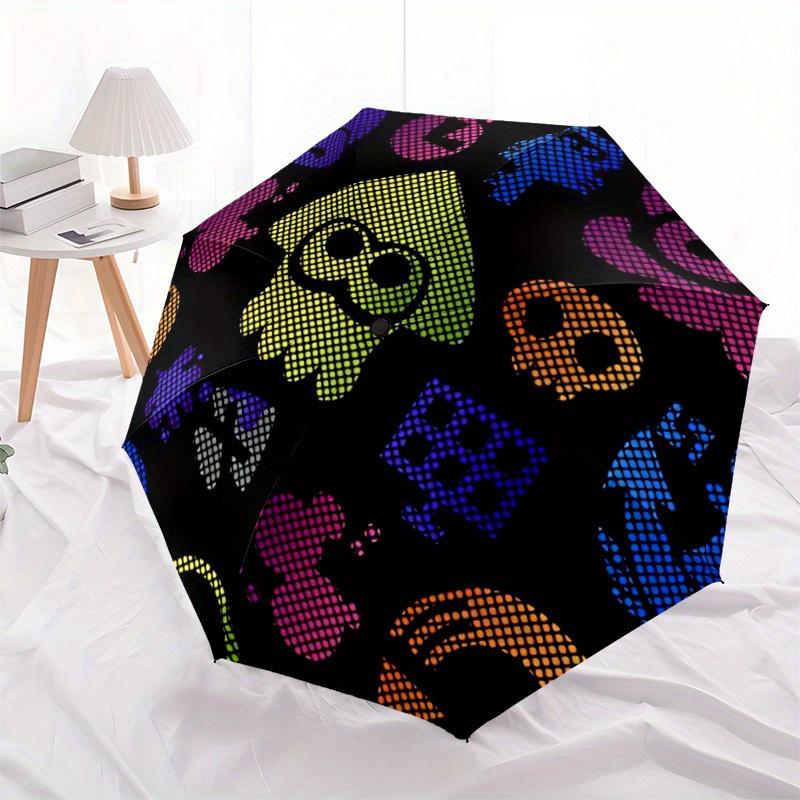 Splatoon? Automatic Windproof Folding Umbrella, Travel Umbrella for All Occasions, Cartoon Portable Umbrella A0823019