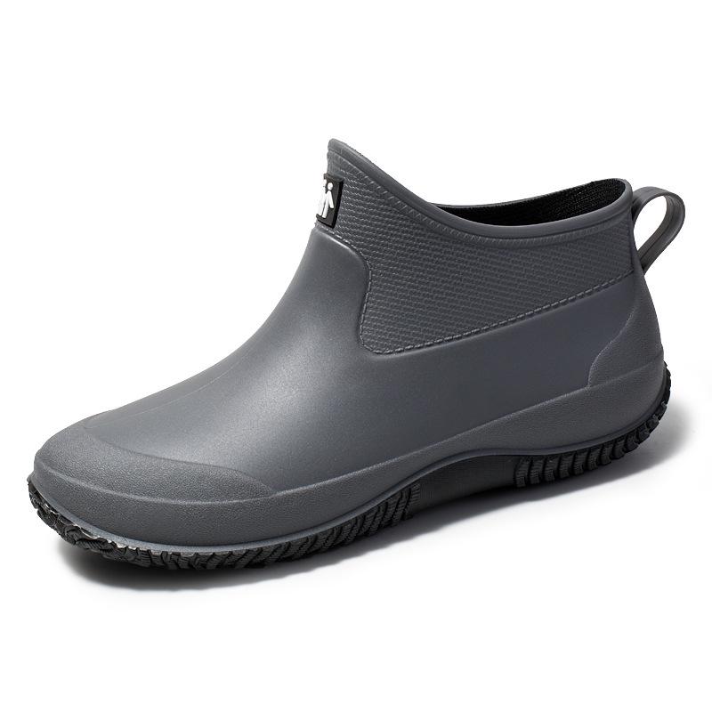 Damen wasserdichte rutschfeste gefütterte niedrig geschnittene Regenstiefel im koreanischen Stil - Modische warme Outdoor-Bekleidung