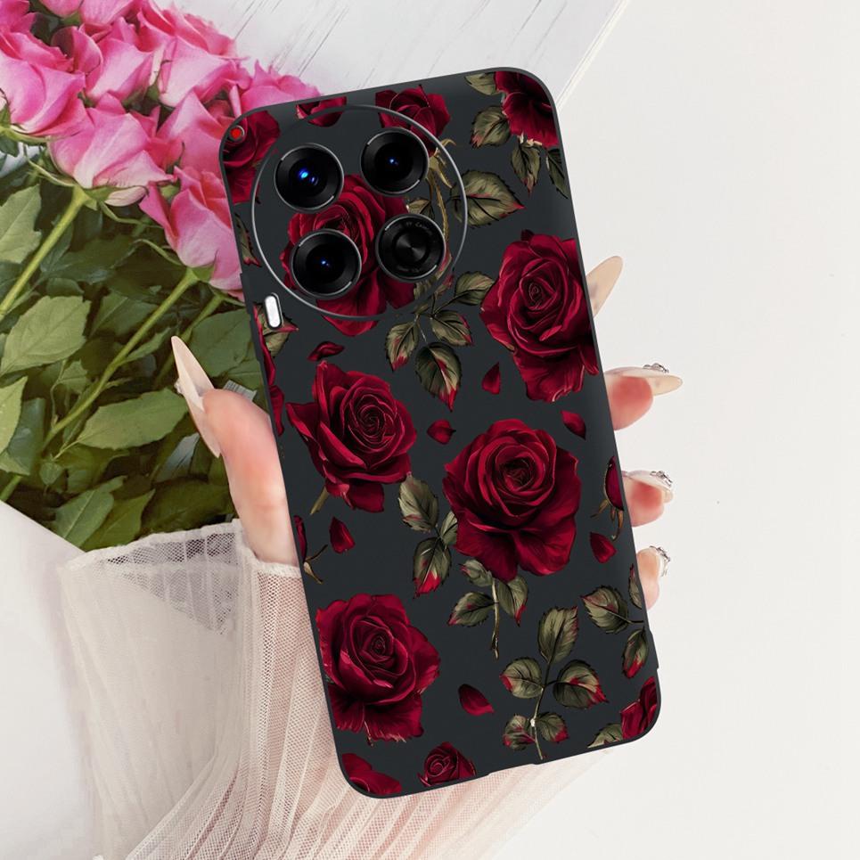 Luxury Flower Butterfly Bow Pattern Casing For Tecno Camon 30 30s Pro 30 Premier Back Cover Clear Soft Silicone Phone Case