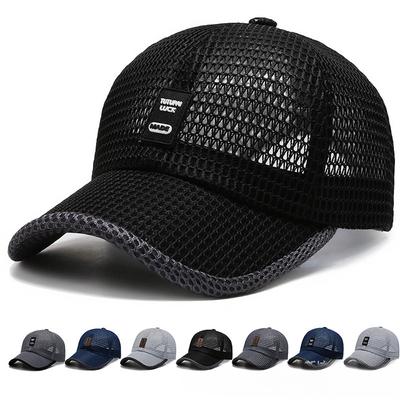Casquette de baseball en maille respirante pour hommes et femmes, coupe extensible ajustable, casquette de soleil à visière de canard