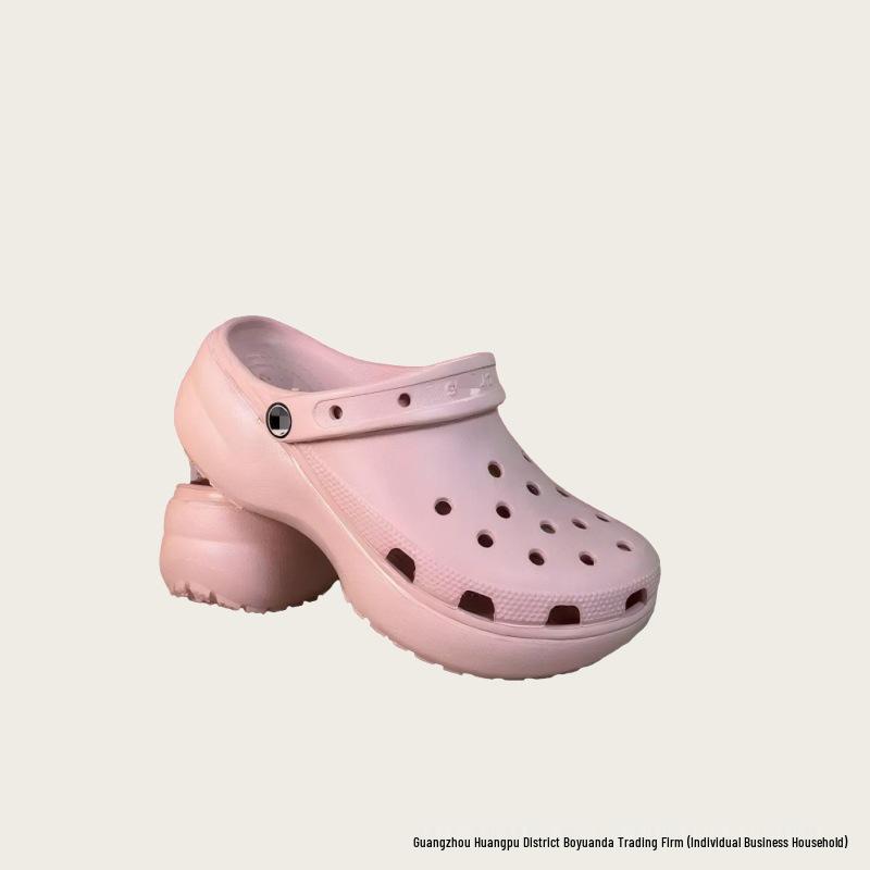 Women's Summer 2025 Thick-Soled Cloud Hole Beach Sandals with Inner Lift