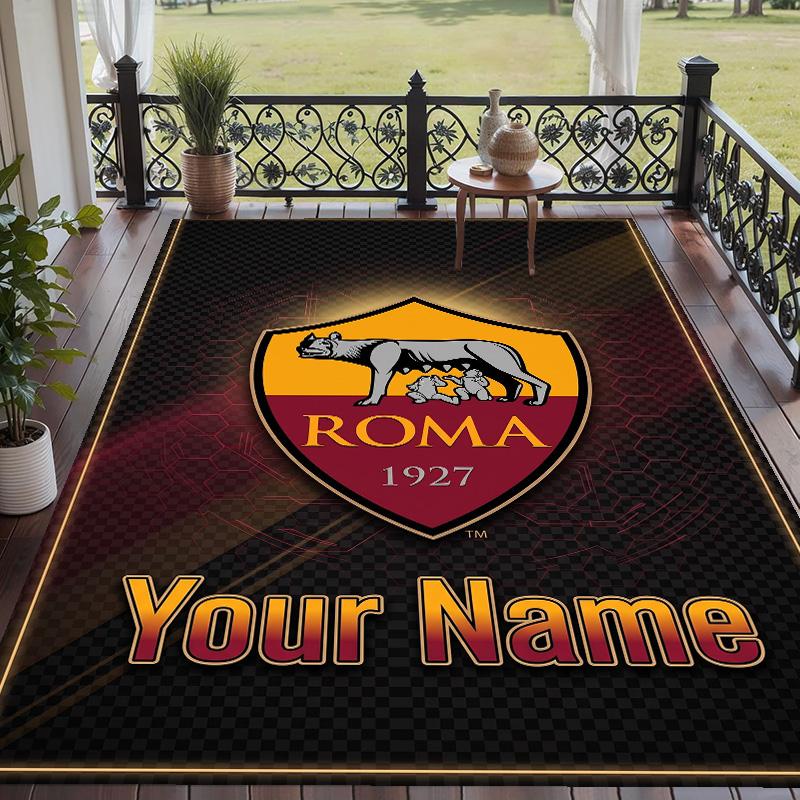 Custom Text Printed Rug AS Roma Non Slip Floor Carpet For Home Room Decor