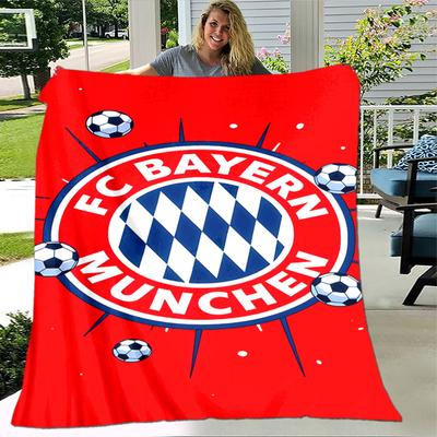 1pc Blanket - FC Bayern München Logo Print Design, Lightweight Blanket for Sofa, Bed- Soft &Warm, Gift for All Seasons
