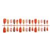 30 new Thanksgiving Maple Leaf Pumpkin Almond Wear Nail Gilt 3D three-dimensional gradual change flower nail art
