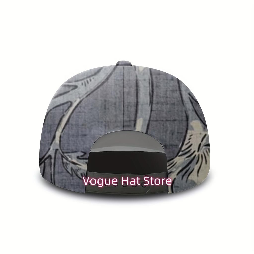 Men'S & Women'S Vintage Chinese-Style Rose Full-Body Print Baseball Cap - Adjustable Unisex Outdoor Sun Hat With Upf Protection,