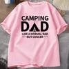 Camping Dad Tshirt Tent Campfire Graphic Casual Short Sleeve Unisex Tee Fathers Day Gift Vintage Design Outdoor Dad Tshirts