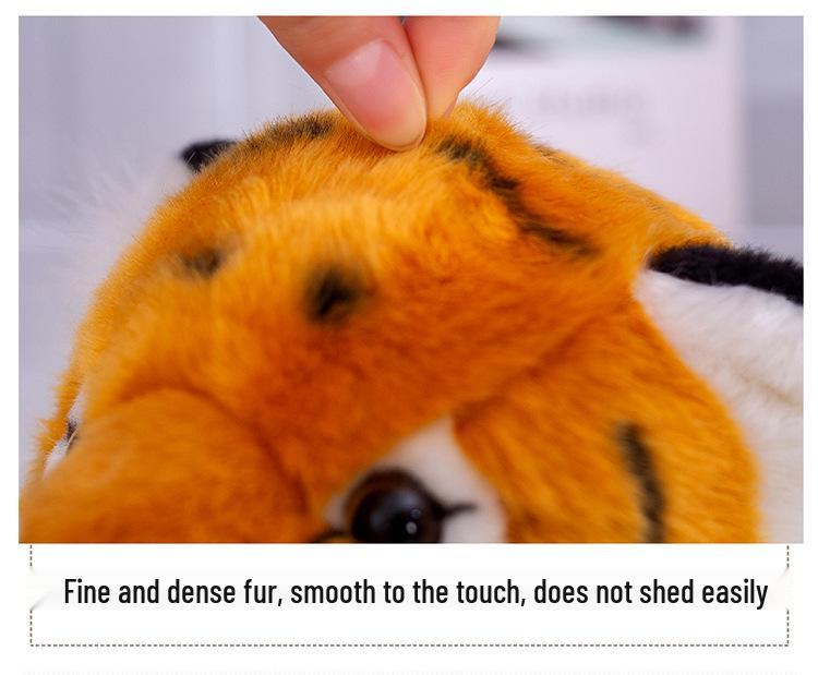 Large Plush Simulation Tiger Pillow for Children – Little Tiger Doll Zoo Gift