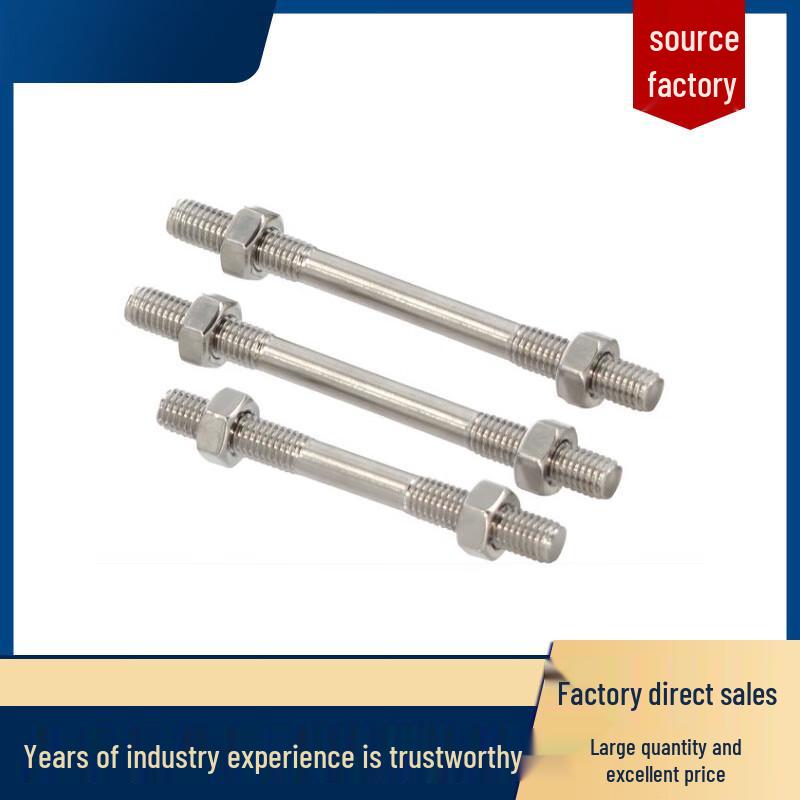 304 Stainless Steel Double-Ended Screw and Nut Set