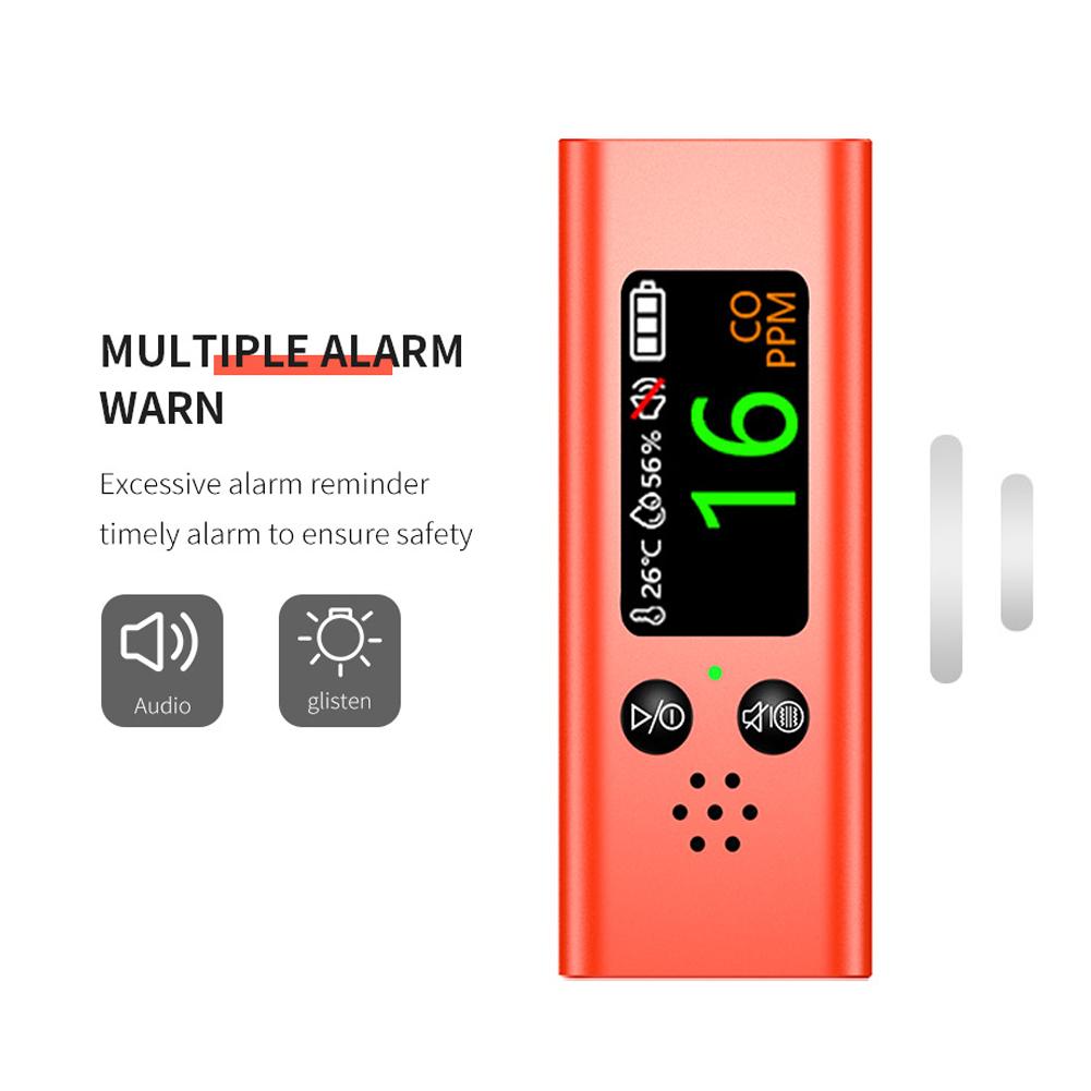3in1 Air Quality Tester Multifunctional Carbon Monoxide Temperature Humidity Detector with Digital