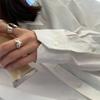 925 Eyecatching Pure Silver Artistic Heart Ring With Modern Design Folded