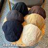 Four seasons pure cotton forward hat solid color retro British style newsboy hat women's simple and versatile literary beret men
