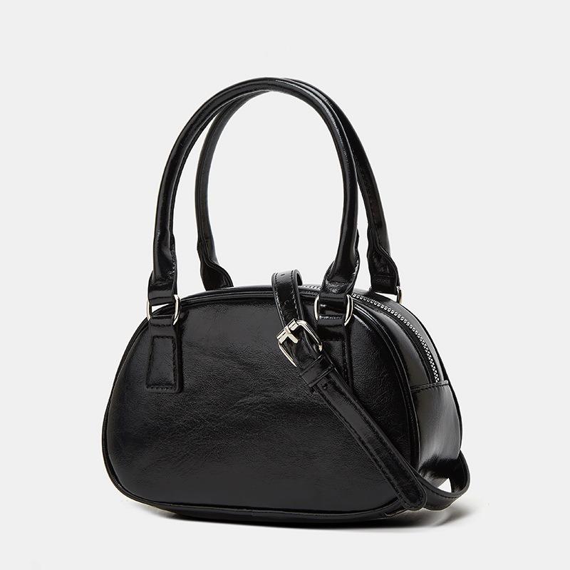 New Trend Handbag Retro Small Satchel Crossbody Bowling Bag Women's Underarm Bag Shell Bag