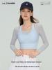 Tongji Women's Yoga Sports Vest with Built-in Bra Cups & Mesh Long Sleeves for Fitness, Running & Pilates.