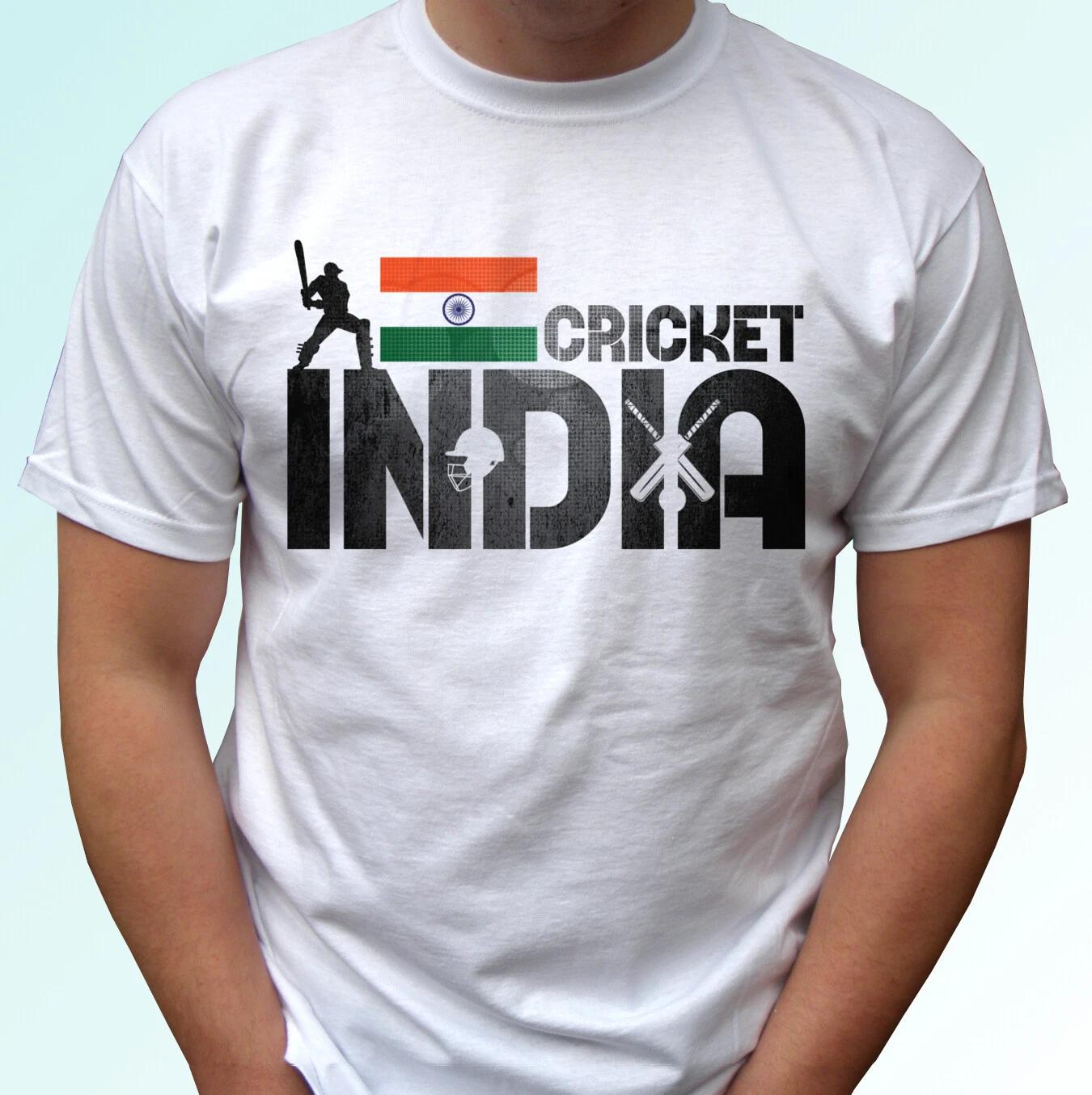 India Cricket kids boys T-Shirt top flag white sport tee s s kids sizes 130